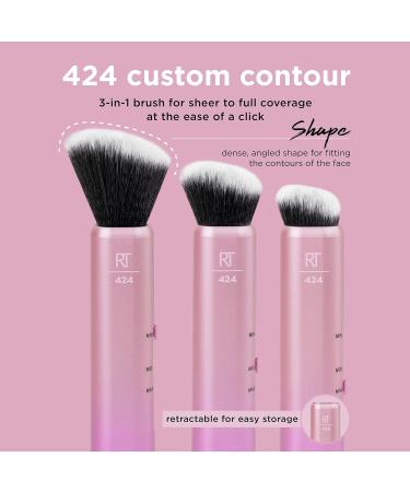Real Techniques 3 in 1 Customizable Contouring Brush | Powder & Bronzer Makeup Tool - International Shipping Available - Buy Online on GoSupps.com
