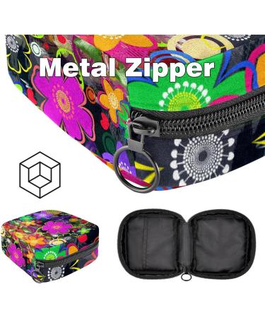 Buy Abstract Floral Decorative Storage Bag for Menstrual Pads & Cups Perfect for Teens | International Shipping Available - Buy Online on GoSupps.com