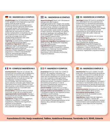 Pureclinica Magnesium Double Strength Sleep Complex 1500 mg x 540 Tablets 6 Bottles of 90 247 mg Elemental Magnesium Bisglycinate Malate LTaurate & LTheanine 18 Month Supply - Buy Online on GoSupps.com