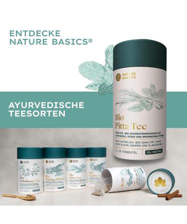 Buy Bio Pitta Tea - 25 Bags | Ayurvedic Herbal Tea with Lemongrass Mint & Blackberry Leaves | Certified & Sustainable Packaging - Buy Online on GoSupps.com