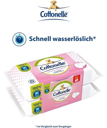 Cottonelle Moist Toilet Paper | Sensitive & Nourishing Wet Wipes | Biodegradable Plastic-Free Resealable Duo Pack (6 x 84 Pieces) - Ship Internationally - Buy Online on GoSupps.com