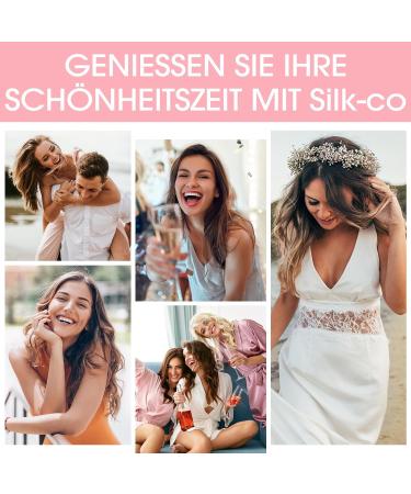 Silk-Co Adjustable Hair Extensions with Rubber Band | Long Corrugated Synthetic Hair with Clips | Blonde & Silver Gray 50cm for Women - Buy Online on GoSupps.com