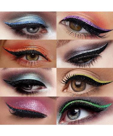 Phoebel Stick on Eyeliner Strips - 40pcs, 8 Color Waterproof & Reusable Strips - Easy to Use & Remove - Buy Online on GoSupps.com