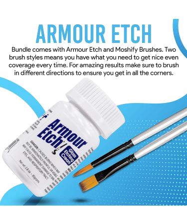 Armour Etch Glass Etching Cream Starter Kit 2.8oz + Moshify Application Brushes - Buy Online on GoSupps.com
