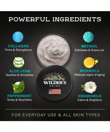 Men's Face Scrub - Exfoliating & Moisturizing Skincare with Collagen, Aloe Vera, Vitamins A & E - Made in USA - 4 fl oz - Buy Online on GoSupps.com
