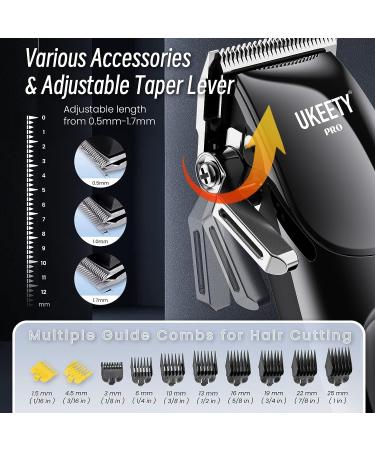 Ukeety Professional Hair Clippers for Men - Cordless T-Blade Beard Trimmer Kit with LED Display & Rechargeable Design for All Hair Types - Buy Online on GoSupps.com