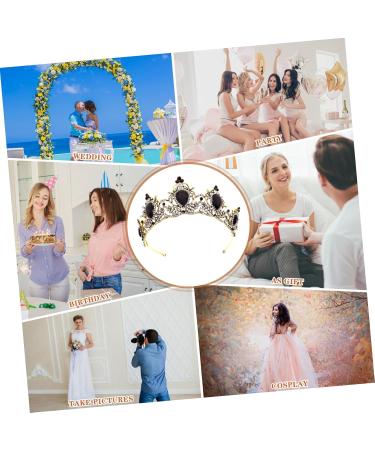 Ipetboom 1pc Bridal Headdress Crown Hairband Vintage Crown Headdress Bride Hair Wedding Headband Crystal Crown Headband Women Crown Headdress Vintage Crown Headband Bride Crown 13x6.5cm Purple - Buy Online on GoSupps.com