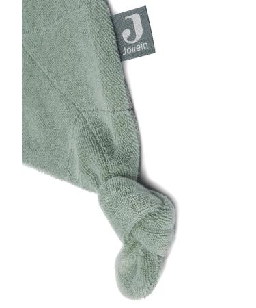 Jollein Security Blanket & Pacifier Blanket - Terry Cloth Leaf Ash Green (30x10 cm) | Soft & Cozy Baby Comforter - Buy Online on GoSupps.com