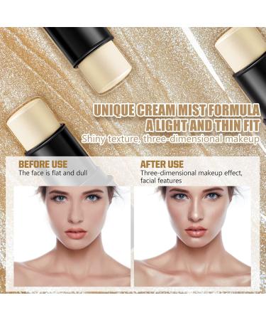 Mimore Highlighter Highlighter Makeup Highlighter Professional Makeup Highlighter Highlight Face Cream Shimmer Contour Stick Beauty Take Anywhere (#2) - Buy Online on GoSupps.com