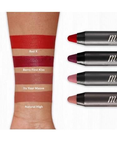 VASANTI Matte Crush Lipstick Pencil - Soft Waterproof Smooth Velvety Natural Vegan-Friendly (Blushing - Natural Pink) - Buy Online on GoSupps.com