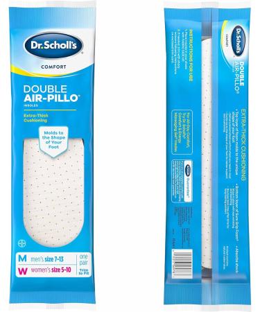 Dr. Scholl's Double Air-Pillo Insoles - Unisex - Pack of 5 - Buy Online on GoSupps.com
