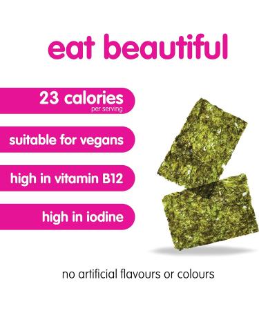 Itsu Sea Salt Seaweed Thins 5g, 18 Count Pack - Vegan, Low Calorie Crispy Seaweed Snack - Buy Online on GoSupps.com