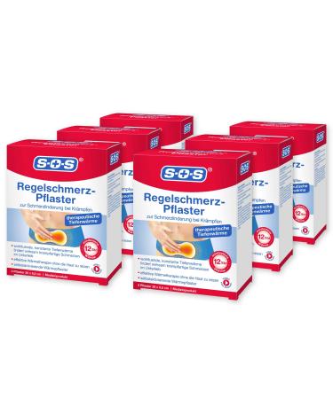 SOS control pain plasters pleasant heat for pain relief in cramps soothing and constant depth heat in pain during menstruation 20 x 9.5 cm 6 x 2 plaster
