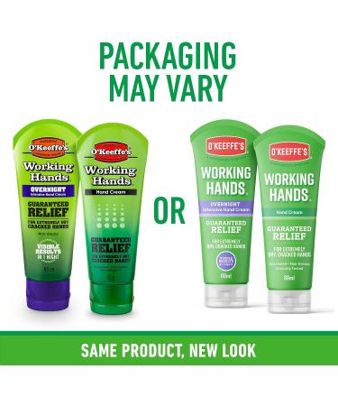 O'Keeffe's Working Hands Overnight 80ml & Working Hands 80ml (Twin Pack - Hands) 80 g (Pack of 2) Single - Buy Online on GoSupps.com