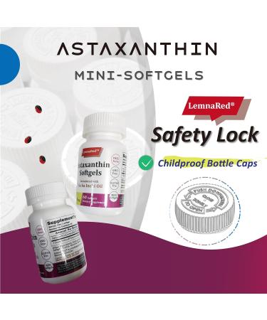 LemnaRed Free-Form Astaxanthin 6mg Softgel-60 Softgels Dietary Supplement Strongest Antioxidant Immune Supports Supports Eye Joint & Skin Health Formulated with Sacha Inchi Oil - Buy Online on GoSupps.com