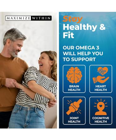 Maximum Slim Max Omega 3 Fish Oil Pills - Triple Strength Fish Oil Supplement (2000 mg Total Omega 3 Fatty Acids: 600mg DHA + 800 mg EPA per Serving) - Buy Online on GoSupps.com