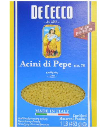 De Cecco Pasta Acini De Pepe Pasta, 16 oz 1 Pound (Pack of 1)
