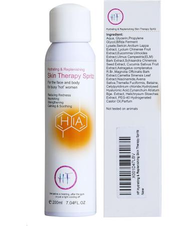 HF Skin Therapy Spritz Hydrating Facial Mist with Hyaluronic Acid Soothing Calming All Natural Plant Based Face Spray - Moisturising Anti-Ageing Cooling Relief for Hot Flushes Night Sweats - Buy Online on GoSupps.com