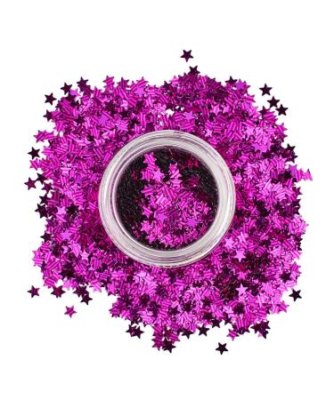 Cosmetic Glitter Stars for use on the face - Purple