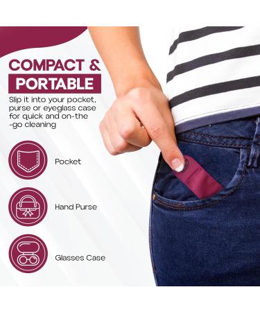 Premium Eyeglass Cleaner Cloth 4 Pack - Anti-Scratch Lens Cleaner Wipes & Screen Cleaning Cloth - Rose & Green - Buy Online on GoSupps.com