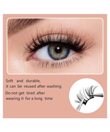 Shop Natural Thick False Eyelashes - Reusable 10mm Single Cluster 01 Three Rows | International Shipping Available - Buy Online on GoSupps.com