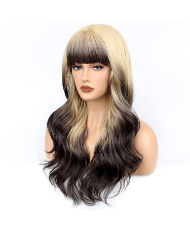 Faelbaty Long Curls Blonde Ombre Wig - Natural Curly Party & Cosplay Wig for Women | International Shipping - Buy Online on GoSupps.com