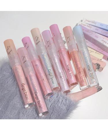 Korean Glitter Eyeshadow Eyeliner Bling Long Lasting liquid Eye Shadow Waterproof korean Eye MakeUp Pigmented Glitter for Eye Make Up Set (8PCS)
