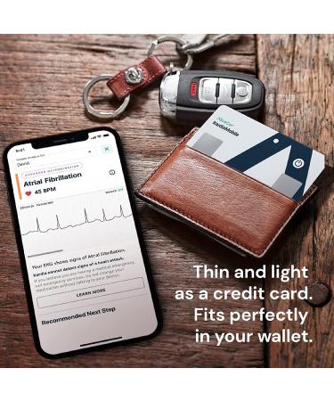 KardiaMobile Card EKG Monitor - Detects AFib & Irregular Heart Rhythms - Instant Results in 30 Sec - Fits in Wallet - Easy to Use - Buy Online on GoSupps.com