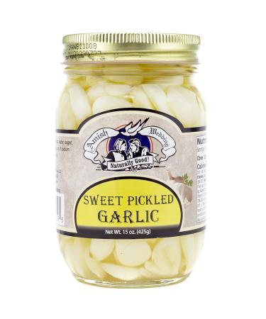 Amish Wedding Hot & Sweet Pickled Garlic 15oz (x2) - Handmade, All Natural - Buy Online on GoSupps.com