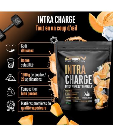 Intra Charge Workout Drink 1 2 kg - Complexe hautement dos avec Cluster Dextrin 9 EAA et BCAA essentiels L-glutamine L-glycine taurine matrice d' lectrolytes - v g talien (Honeydew melon) - Buy Online on GoSupps.com