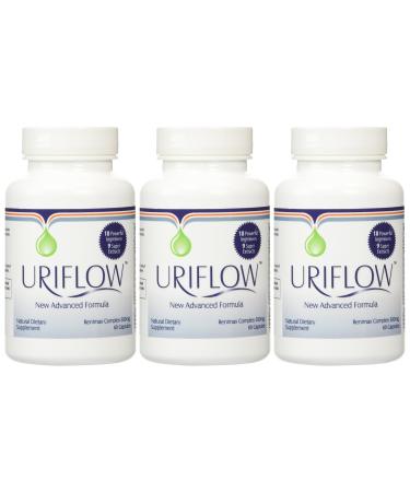 Uriflow Natural Therapy for Kidney Stones 3 - 60 Capsule Bottles