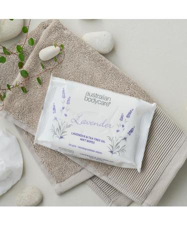 Buy Lavender & Tea Tree Oil Wet Wipes - 144 Biodegradable Cleaning Towels for Sweat Dirt & Makeup | Moisturizing & Cooling Hygiene On-the-Go - Buy Online on GoSupps.com