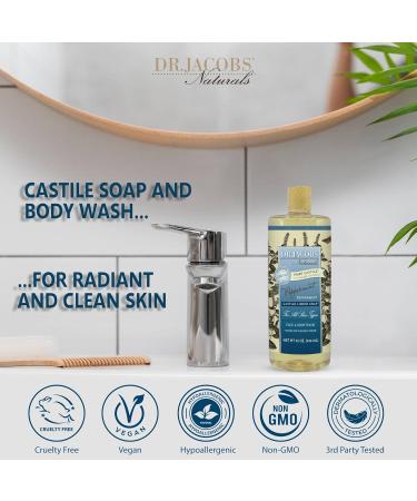 DR.JACOBS NATURALS 2 Oz. Travel Size Pure Castile Liquid Soap - Vegan Palm Oil Free Multi-Purpose Use for Face Hair Laundry & Dishes - Hypoallergenic & Dermatologist Approved (All 6 Scents - Buy Online on GoSupps.com
