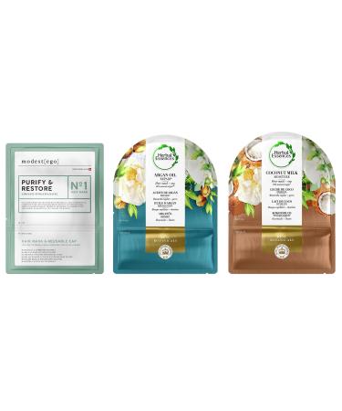 Herbal Essences Hair Masks with Charlotte, Hydrates and Repairs, Argan Oil, Coconut, 3 Collections Mask, 20 ml (Pack of 3)