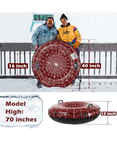 YKDIRECT 47 Inch Inflatable Snow Tube - Heavy Duty Winter Sled for Adults and Kids - Buy Online on GoSupps.com
