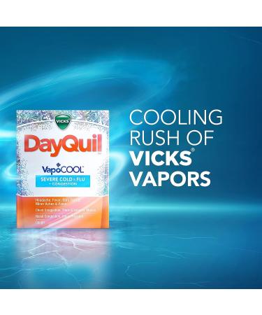 Vicks DayQuil VapoCOOL Severe Cold & Flu Max Strength Caplets - 9-Symptom Relief - Buy Online on GoSupps.com