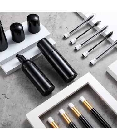 30-Piece Nose Brush Set with 50ML Empty Soap Bottle and Lash Shampoo Brushes - Diamond Eyelash Foaming Pump Dispenser and Makeup Tool for Women and Girls (Black) - Buy Online on GoSupps.com