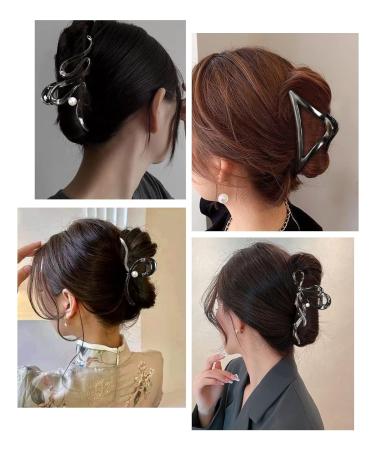 Welrog 4-Piece Metal Hair Clips for Women | Large Clips for Thick Hair | Stylish Hair Accessories - Buy Online on GoSupps.com