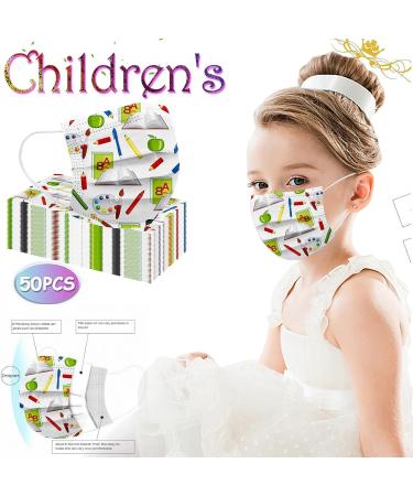 50PC Kids Disposable Face Shield with Cute Printed 3 Ply Elastic Earloop Breathable Anti-Dust Full Face Cover Protection H One Size - Buy Online on GoSupps.com