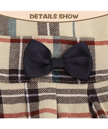 PUPTECK Classic Plaid Dog Dress for Medium Dogs - Cute Puppy Clothes Outfit - Buy Online on GoSupps.com
