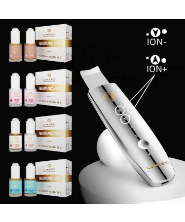 Lumineo Ultrasound Peeling Device - 4-in-1 Skin Scrubber Blackhead Remover EMS LED & Ions with 400ml Moisturizing Toner | Best Acne & Pore Cleaner - Buy Online on GoSupps.com