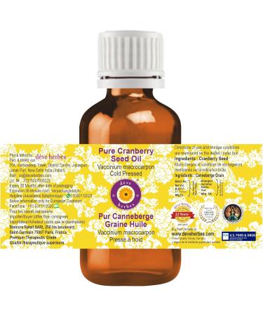 Deve Herbes Pure Cranberry Seed Oil - Cold Pressed 100ml x 2 | 100% Natural & Organic | International Shipping Available - Buy Online on GoSupps.com