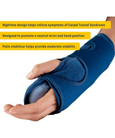 Futuro Night Wrist Support - Nighttime Relief for Carpal Tunnel Symptoms - Breathable, One Size - Buy Online on GoSupps.com