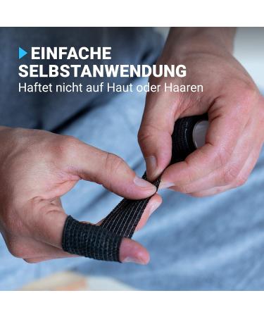 TrueTape Finger Pavement | 8x Rolls Self-Adhering Plasters for Fingers (2.5cm x 4.5m) | Black Dirt-Repellent Narrow Adhesive Tape - Buy Online on GoSupps.com