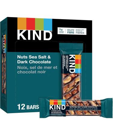 KIND Bars Nuts Sea Salt & Dark Chocolate Gluten Free Low Sugar 40 Grams 12 Count & Fruit & Nut Caramel Almond Sea Salt Gluten Free Low Sugar 1.4 Ounce 5 Count - Buy Online on GoSupps.com