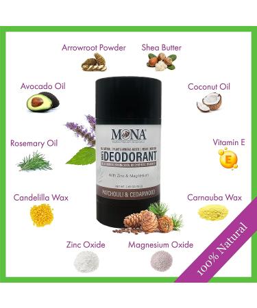 MONA BRANDS Aluminum-Free Natural Deodorant for Men | Baking Soda Free, Hypoallergenic, 100% Natural with Magnesium and Zinc | Sensitive Skin Formula - Buy Online on GoSupps.com