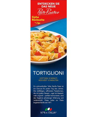Barilla Pasta Classic Tortiglioni n.83 - High-Quality Durum Wheat Always Al Dente - 12 x 500g Pack - Buy Online on GoSupps.com