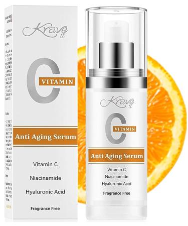 KRAVE IT Day-Night Anti Aging Vitamin C Serum and Retinol Night Cream For Face (Value Pack) - Buy Online on GoSupps.com