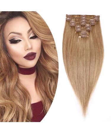 SEGO 10" Real Hair Extensions Clip in Human Hair 8 PCS