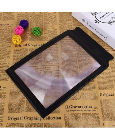 Jeanoko Reading Magnifier Magnifier Sheet PVC Bookmark Reading Aid A4 Full Page 3X Magnifying Tool for Elderly and People with Low Vision - Buy Online on GoSupps.com